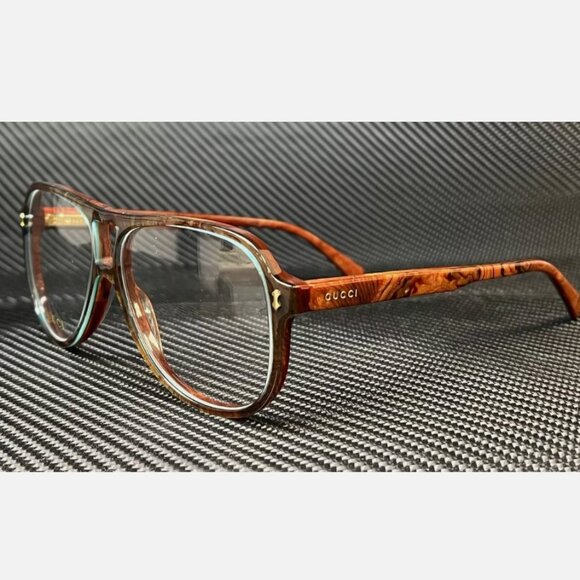 Gucci Blue Transparent Men's 57mm Eyeglasses - Picture 1 of 4